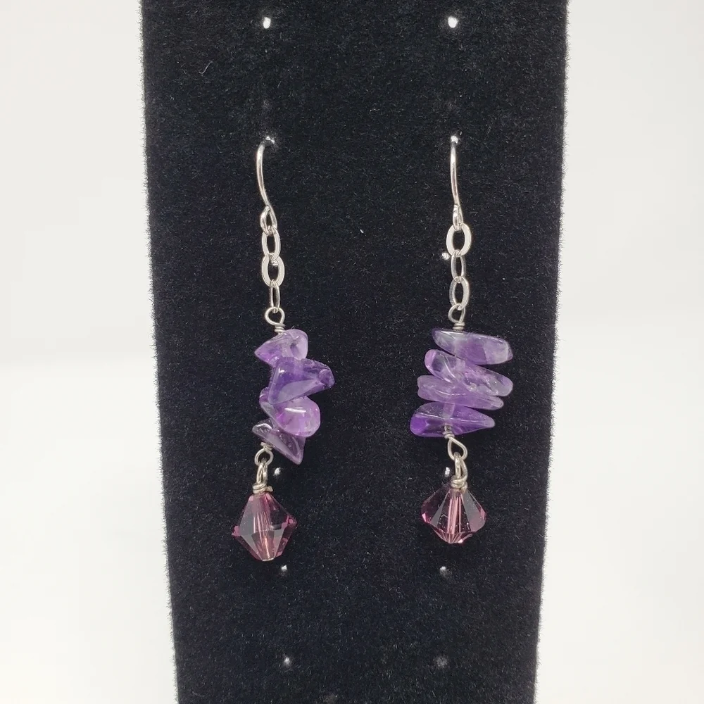 Amethyst Chip Earrings